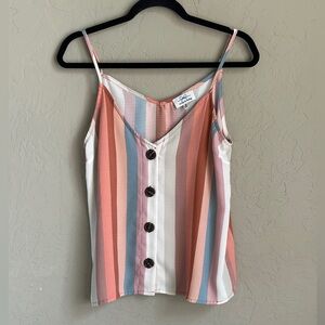 Twine and String Multicolored Camisole with Buttoned Front size medium‎